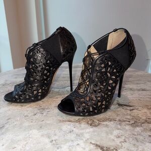 Jimmy Choo Shiny Nappa Tactic Ankle Boots